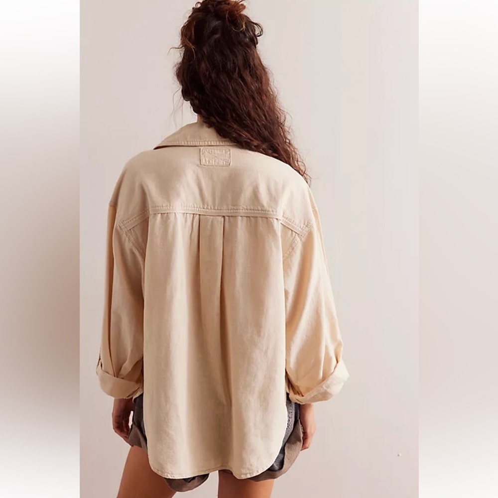 free people Made For Sun Linen Shirt - Picture 4 of 6